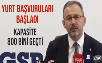 Yurt başvuruları başladı