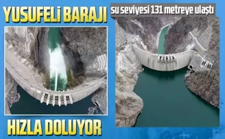 Yusufeli Barajı’nda su seviyesi 131 metreye ulaştı