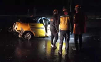 Zonguldak’ta takla atan taksideki 1 kişi öldü, 2 kişi yaralandı