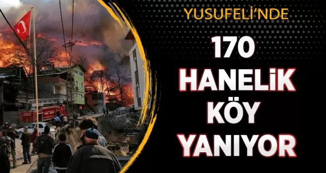 170 Hanelik köy yanıyor
