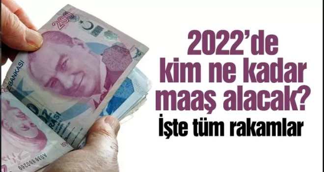 2022'de kim ne kadar maaş alacak?