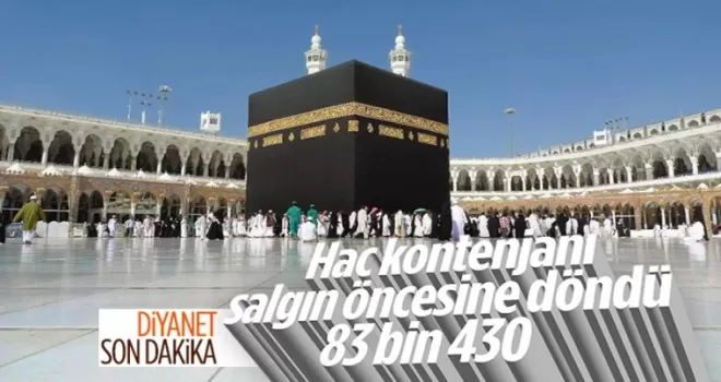 2023 yılı hac kontenjanı belli oldu