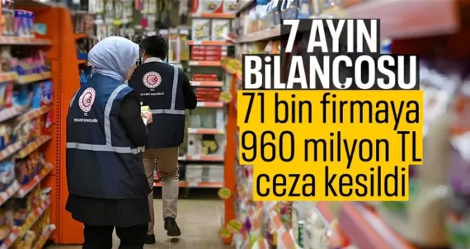 7 ayda fahiş fiyat ve stokçuluğa 960 milyon TL ceza