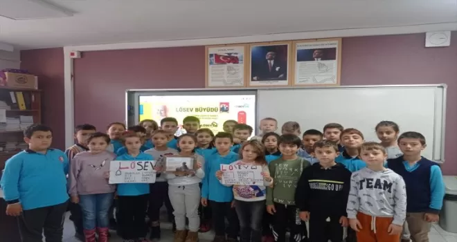 Abana'da ilkokul öğrencilerinden LÖSEV'e destek