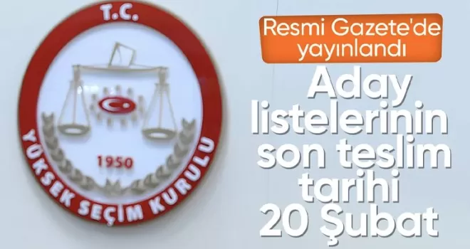 Aday listelerinin teslim yöntemlerine ilişkin YSK kararı Resmi Gazete’de