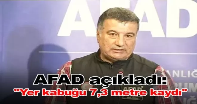 AFAD açıkladı: ’’Yer kabuğu 7,3 metre kaydı’’