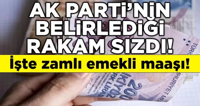 AK Parti’nin belirlediği rakam sızdı: İşte zamlı emekli maaşı