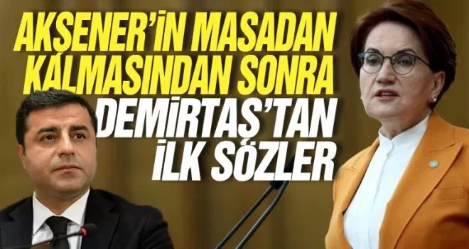 Akşener’in masadan kalkması sonrası Demirtaş’tan ilk sözler!