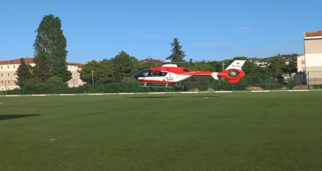 Alaçam’da kalp krizi geçiren hasta için hava ambulansıyla Samsun’a götürüldü