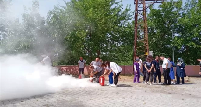 Alaçam Devlet Hastanesi’nde yangın tatbikatı yapıldı
