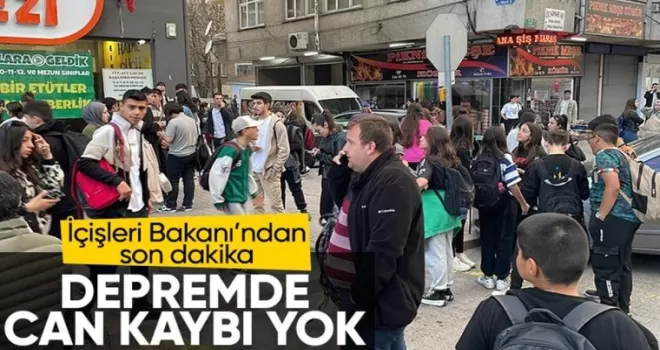 Ali Yerlikaya açıkladı: Depremde can kaybı ve yaralı yok