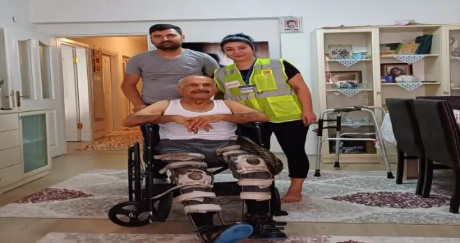Amasya’da bedensel engelli kişinin tekerlekli sandalye isteği gerçek oldu