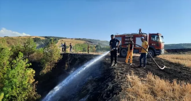 Amasya’da örtü yangını büyümeden söndürüldü