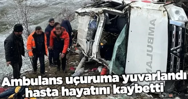 Ambulans uçuruma yuvarlandı, hasta hayatını kaybetti