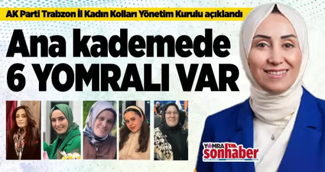 Ana kademede 6 Yomralı var..