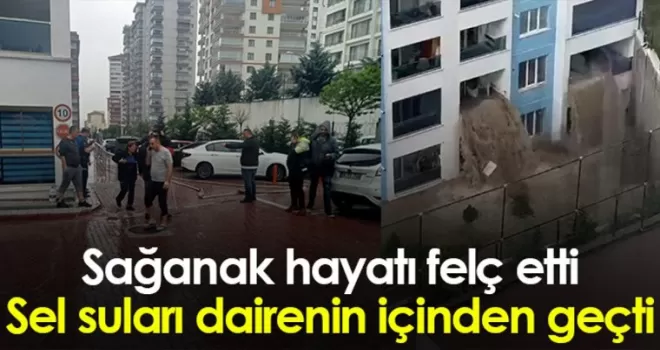 Ankara’da sel suları dairenin içinden geçti