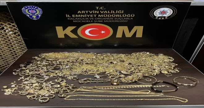 Artvin’de gümrük kaçağı altın ziynet eşyaları ele geçirildi