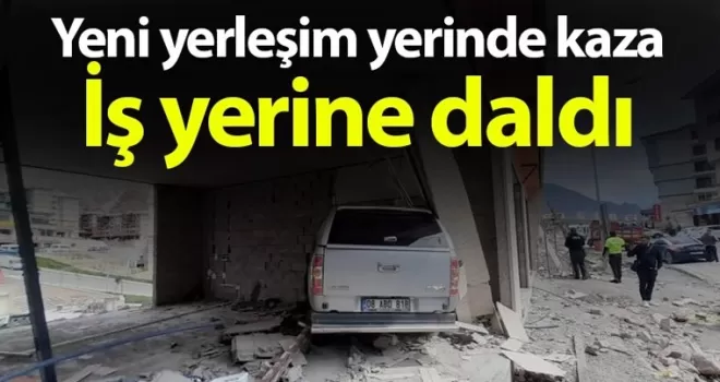Artvin yeni Yusufeli’nde kaza! Boş işyerine daldı