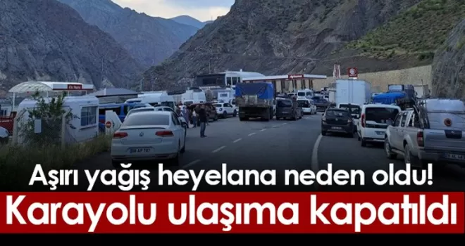 Artvin-Yusufeli yolu heyelan sebebiyle ulaşıma kapandı