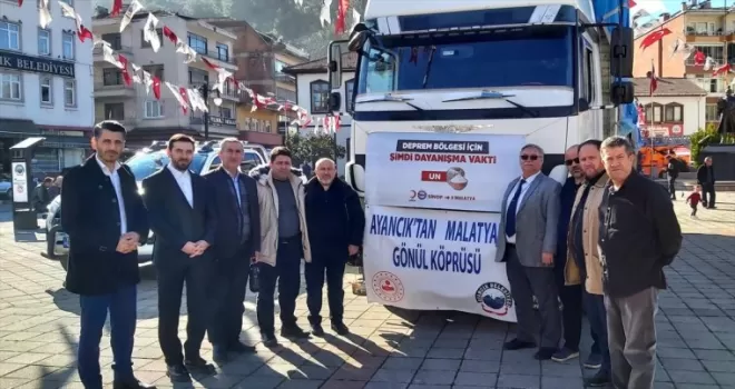 Ayancık ve Gerze ilçelerinden deprem bölgesine destek