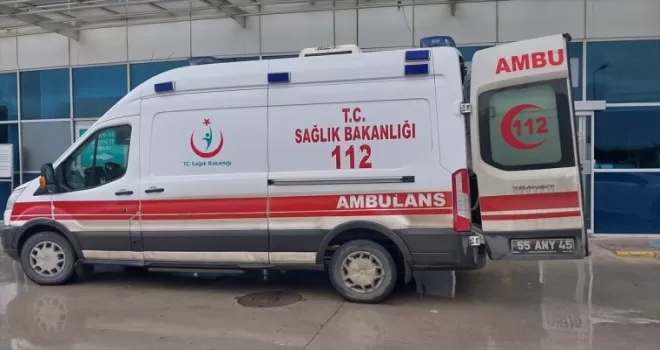 Bafra'da devrilen motosikletin sürücüsü yaralandı