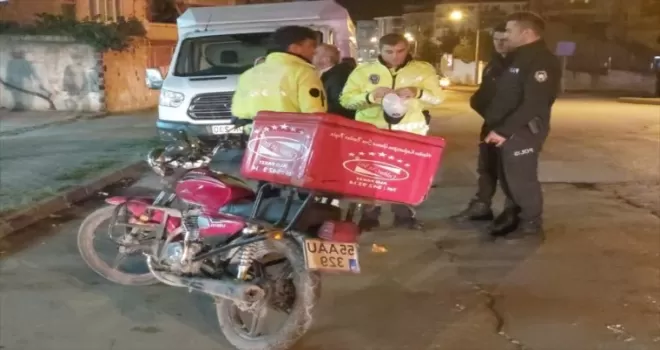 Bafra'da devrilen motosikletin sürücüsü yaralandı