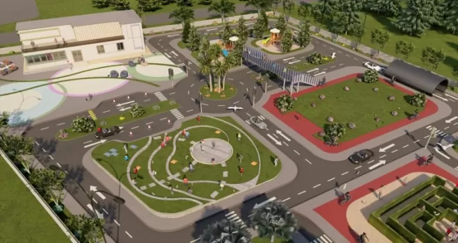 Bafra'da trafik eğitim parkı oluşturma çalışmaları