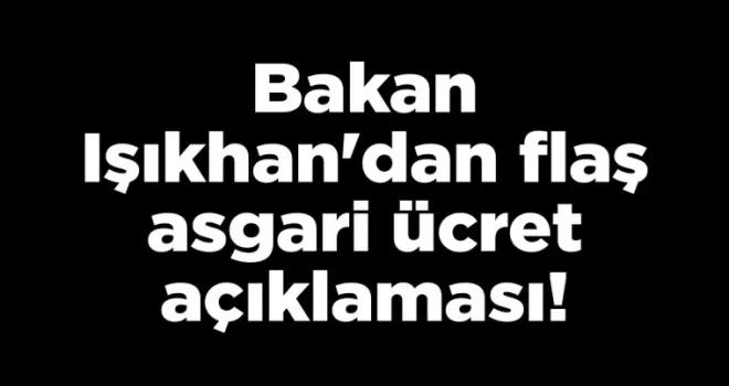 Bakan Işıkhan’dan flaş asgari ücret açıklaması!