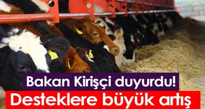 Bakan Kirişçi duyurdu! Desteklere büyük artış