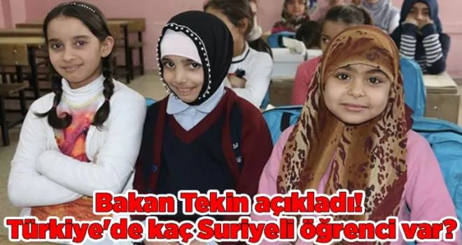 Bakan Tekin açıkladı! Türkiye’de kaç Suriyeli öğrenci var?