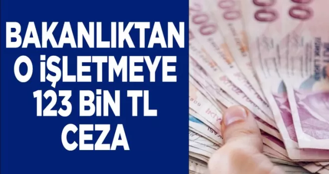 Bakanlık açıkladı! O işletmeye 123 bin TL ceza