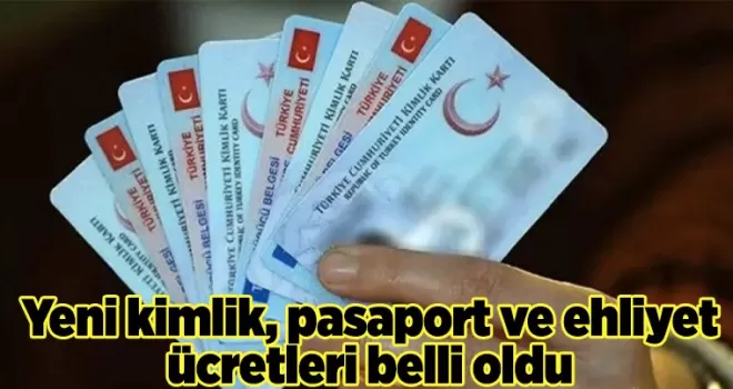 Bakanlık duyurdu! Yeni kimlik, pasaport ve ehliyet ücretleri belli oldu