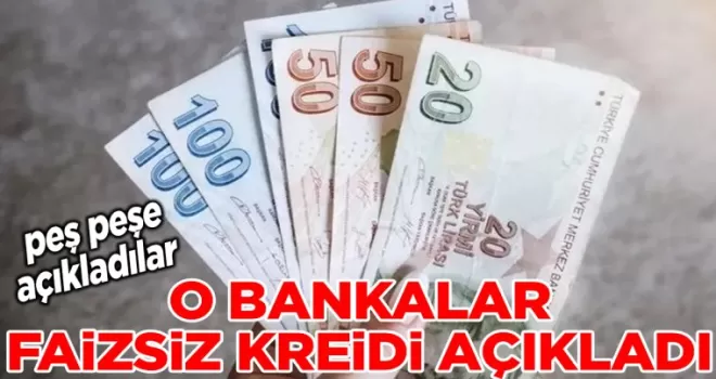 Bankalar peş peşe açıkladı: İşte vatandaşa verilecek faizsiz krediler
