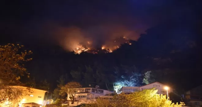 Bartın'da çıkan orman yangınına müdahale ediliyor