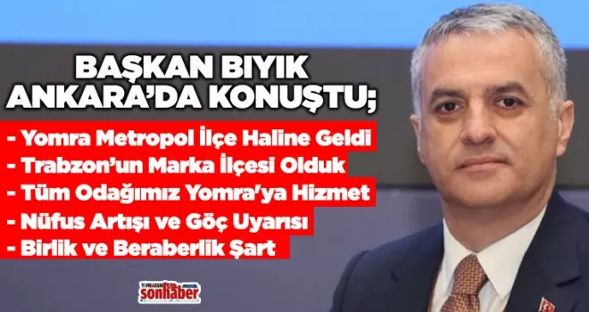 Başkan Bıyık Ankara’da Konuştu: “Yomra, Trabzon’un Marka İlçesi Oldu”