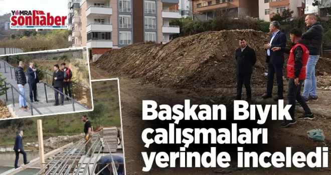 Başkan Bıyık çalışmaları yerinde inceledi