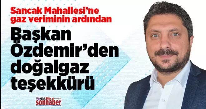 Başkan Özdemir’den  doğalgaz teşekkürü