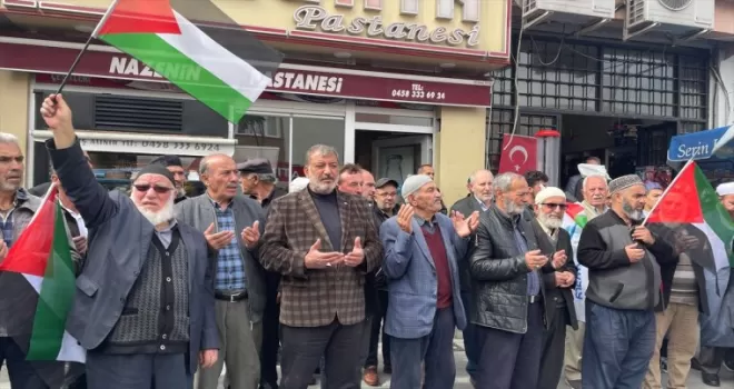 Bayburt’ta sivil toplum kuruluşlarından Filistinlilere destek gösterisi