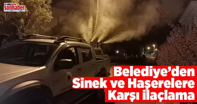Belediye’den Sinek ve Haşerelere Karşı  İlaçlama