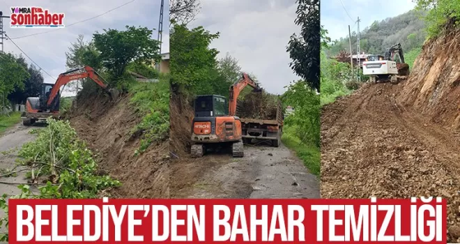 Belediyeden yollara bahar temizliği