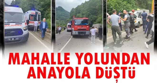 Beşikdüzü-Şalpazarı karayoluna uçtu