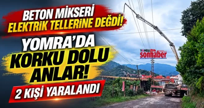Beton Mikseri Elektrik Tellerine Değdi! 