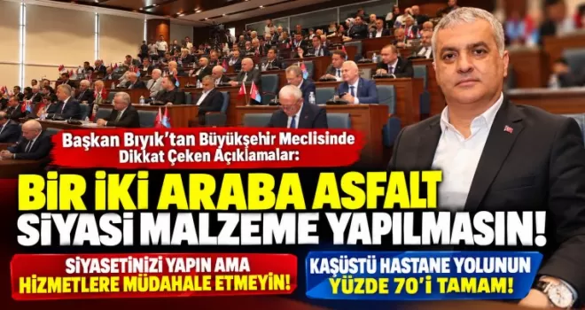Bir İki Araba Asfalt Siyasi Malzeme Yapılmasın! 