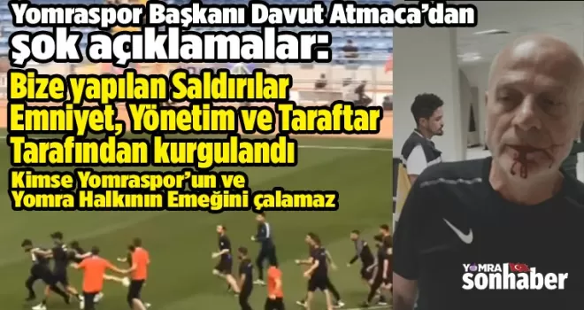 Bize yapılan saldırılar emniyet, yönetim ve taraftarlar tarafından kurgulandı