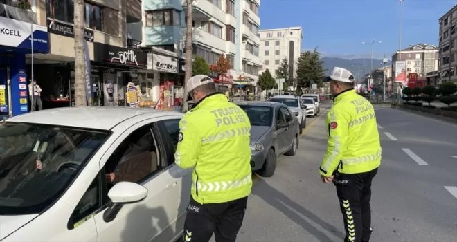 Bolu’da dronla trafik denetimi yapıldı