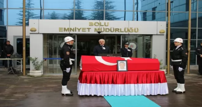 Bolu'da hayatını kaybeden polis için tören düzenlendi
