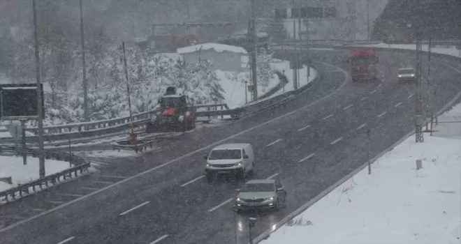 Bolu Dağı’nda kar etkisini sürdürüyor