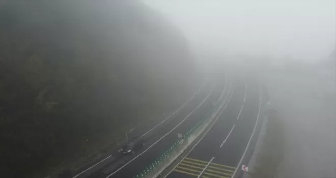 Bolu Dağı'nda sis etkili oluyor