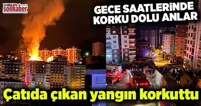 Çatıda çıkan yangın korkuttu