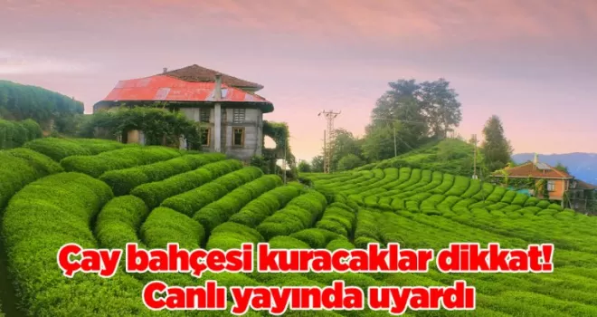 Çay bahçesi kuracaklar dikkat! Canlı yayında uyardı